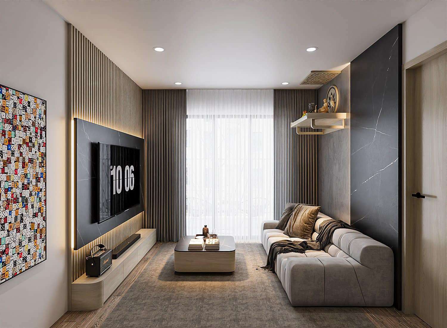 Không gian phòng khách trong hồ sơ giới thiệu LUXUS