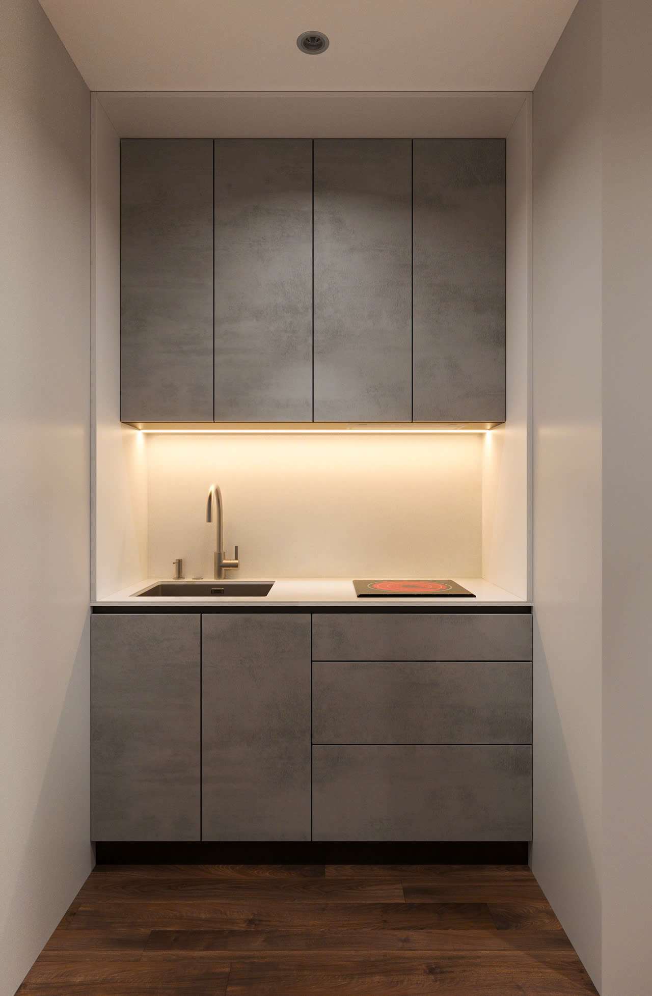 Nội thất căn studio trong brochure LUXUS