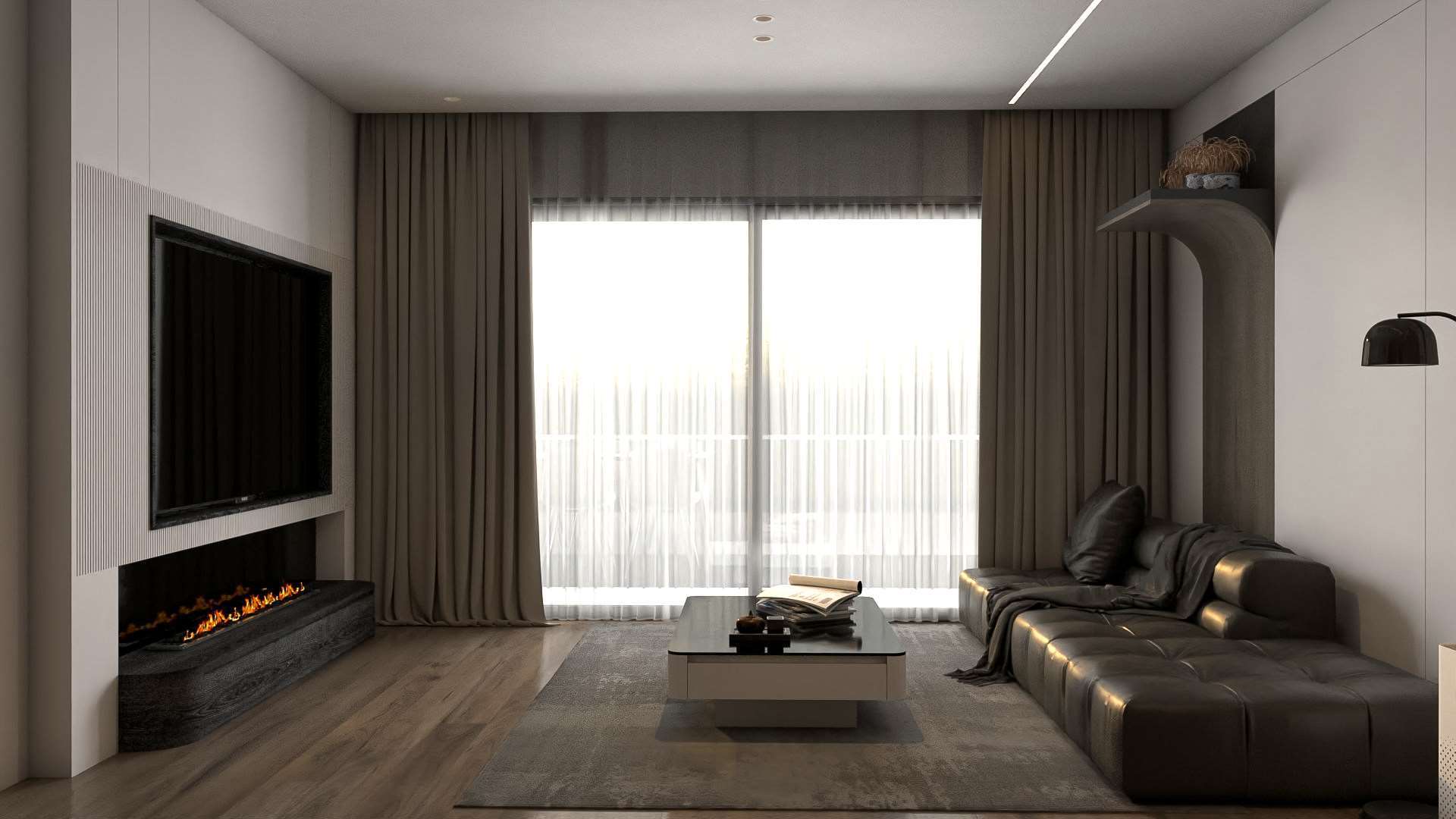 Nội thất căn 2 phòng ngủ trong brochure LUXUS
